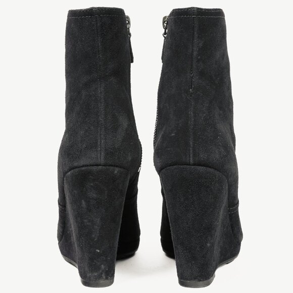Prada Black Suede Wede Booties - Picture 3 of 10